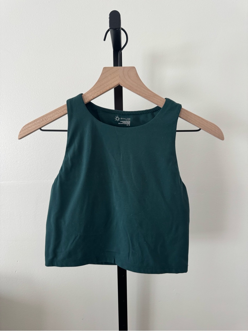 aerie Forest Green Cropped Tank